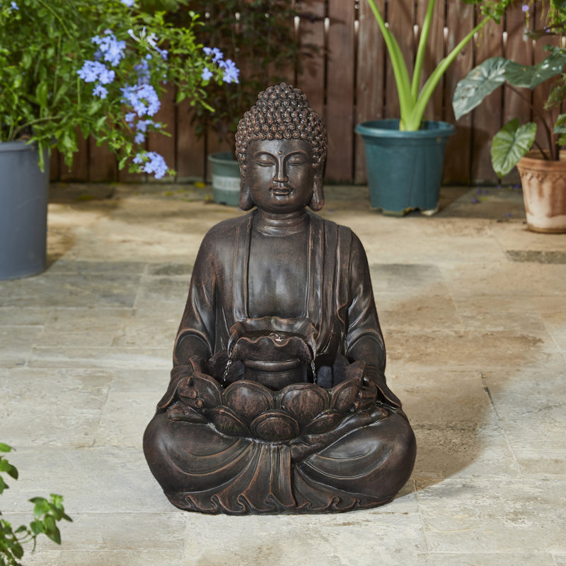 Sanavi Weather Resistant Fountain with Lights, 28.25" H x 19" W x 16.25" D