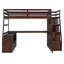 Lit mezzanine double avec 7 tiroirs, 2 tablettes et un bureau-27613217-27613214