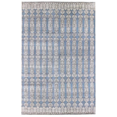 Wool Ikat Area Rug in Ivory