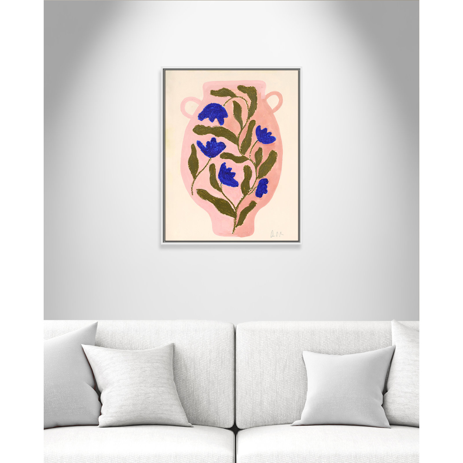 Vase No. 01 Print by Camilla Bergqvist, 29.5" H x 23.5" W, White