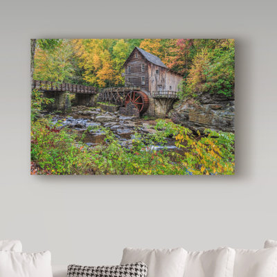 Fillmer 'Grist Mill Fall 1' Photographic Print on Wrapped Canvas