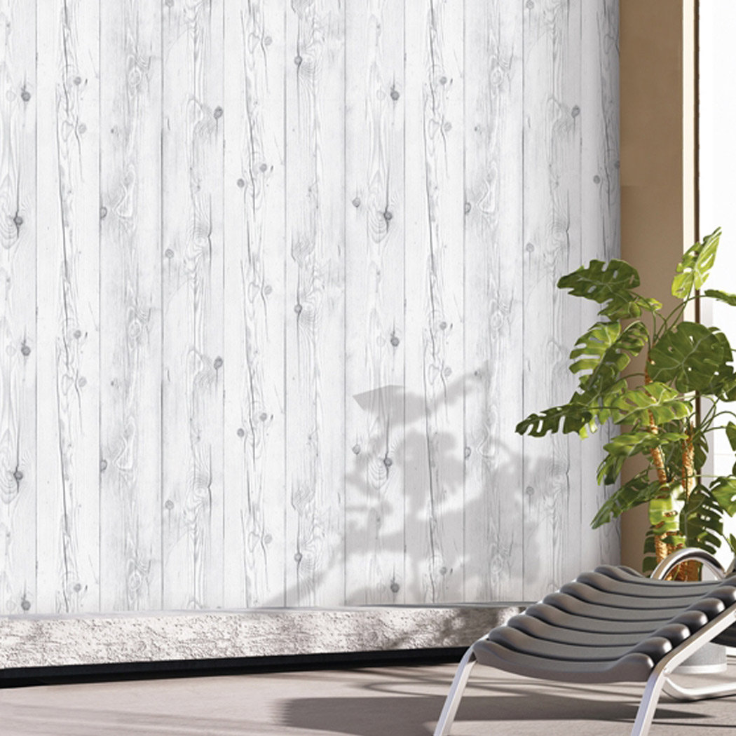 Fleuriel Plank Wooden Grain 9.8' L x 19.6" W Wallpaper Roll Union Rustic 