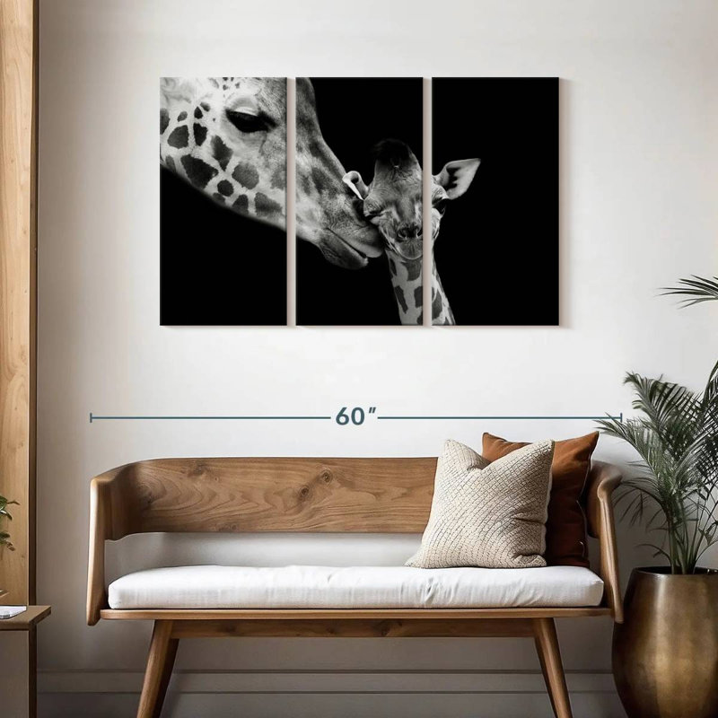Motherly Giraffe, 28" H x 45" W