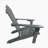 Foldable Grey Adirondack Chair For Outdoor And Indoor Use, Sturdy And Comfortable With Wide Seat And Armrests-1831711248