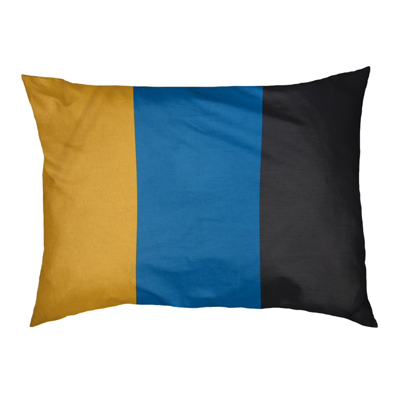 Coussin Golden State, Jaune doré californien / bleu royal / ardoise, Grand (l 40 po x P 30 po x H 14 po)