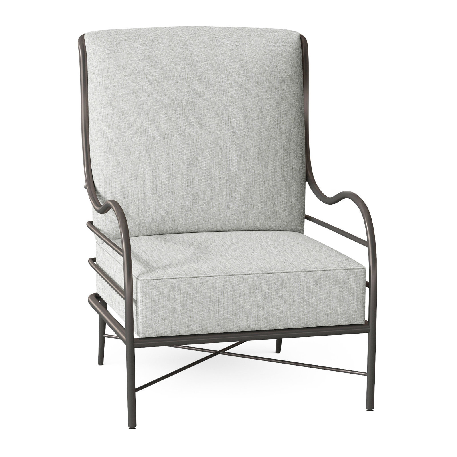 Carmel Patio Lounge Chair, Welt, Linen Snow