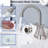 Bathroom faucet with 360 degree turn spout-115745089