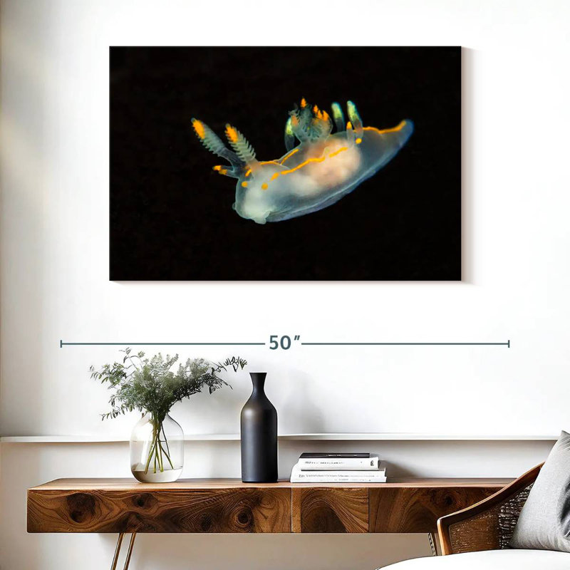 Sea Slug In Dark Waters, 26" H x 39" W