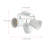 3-lamp matte white adjustable iron ceiling light