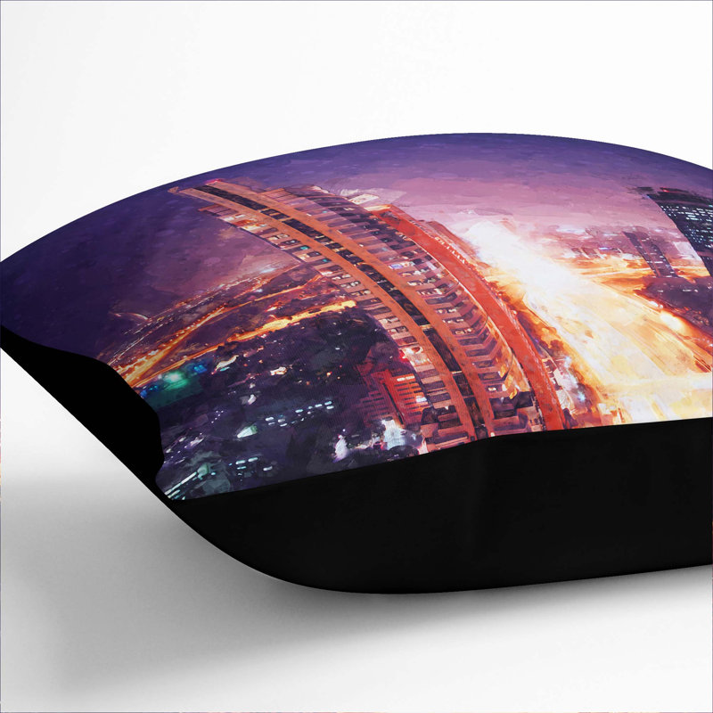 Square Throw Cushion, Black, 55cm H x 55cm W x 20cm D