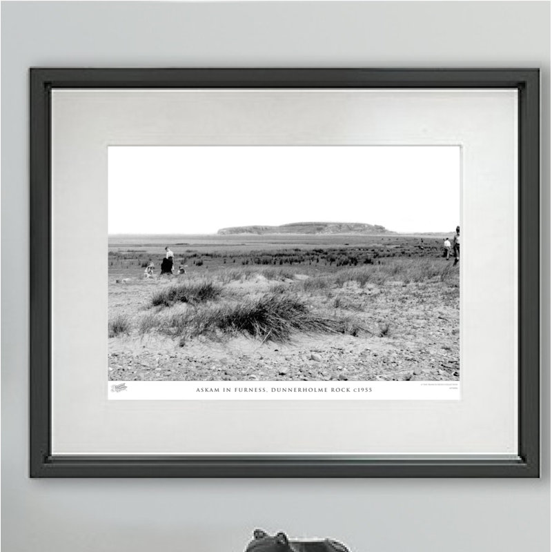 Askam In Furness, Dunnerholme Rock C1955 by Francis Frith - Single Picture Frame Print, 40cm H x 50cm W x 2.3cm D