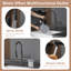 Robinet d'évier de cuisine avec distributeur de savon, robinet de cuisine avec douchette rétractable 2 modes en acier inoxydable 304, poignée simple, robinet rétractable noir