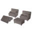 Modern Chaise Lounge Chair With Movable Ottoman And Pillow(Set Of 2)-285160705