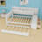 Full Wood Daybed with Twin Trundle, Charging Station, Drawers and Shelves-705366609