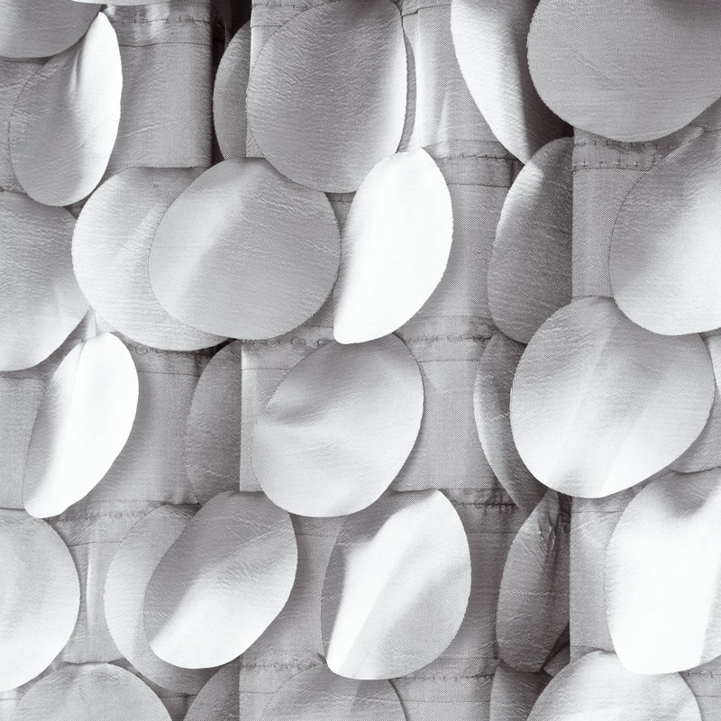 Solid Colour Scalloped Window Pelmet, Light Grey