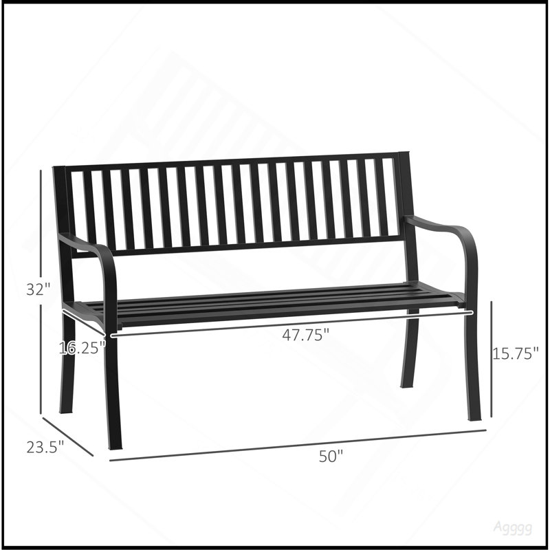 Banc de jardin extérieur, banc de patio