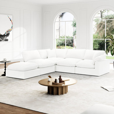 Canapé modulaire rembourré en nuage, canapé confortable et moderne, rembourré de duvet, sièges profonds convertibles pour salon, salon, chambre à coucher