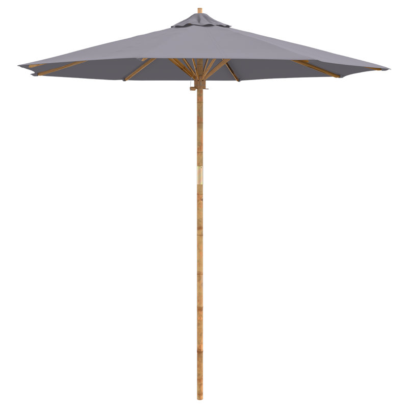 Market Parasol, 260cm H x 240cm W x 240cm D, Grey