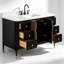 Meuble-lavabo autoportant en bois massif 48 po Mid-Century Glam-1999093123
