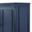 Grand garde-manger autoportant, grande armoire de rangement de 43,3 x 20 x 77,3 pouces avec 6 tablettes de porte, 2 tablettes réglables et 5 tiroirs, bleu