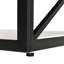Table basse contemporaine avec rangement en verre trempé et structure en métal, structure stable, structure industrielle unique en X avec charge de 220 lb, matériau, surface lisse, largeur 38,94 po-1035832166
