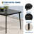 7-Piece Outdoor Dining Table Set for 6, 59" Tempered Glass Dining Table with Metal Frame and 6 Rattan Chairs, Patio Dining Set for Garden, Backyard and Poolside,Black & White