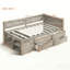 Lit de jour simple avec tiroirs et tablettes, noyer-32418957-32418959