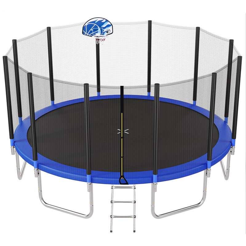 Audiohome Round Backyard Trampoline with Safety Enclosure