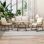 Ensemble de conversation pour 4 personnes avec table basse, causeuse et 2 chaises de conversation