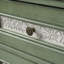 Meuble-lavabo 30 po à motif rétro, vert