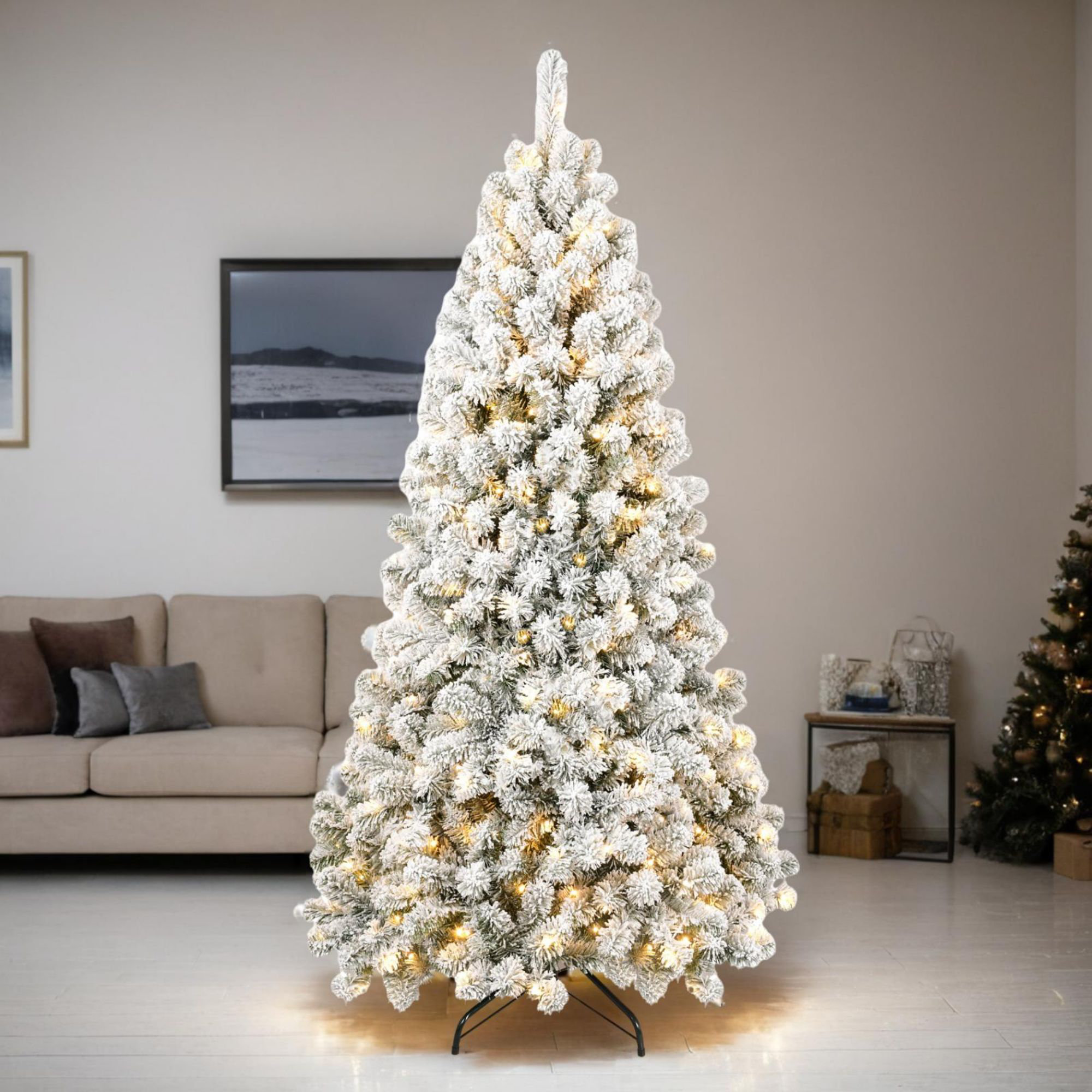The Holiday Aisle® 7Ft Prelit Artificial Christmas Tree Full Natural ...