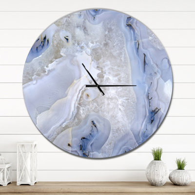 Modern Wall Clock, Agate Stone Decorative Clock - Agate Stone