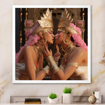 Déesse embrassant l'amour divin - impression