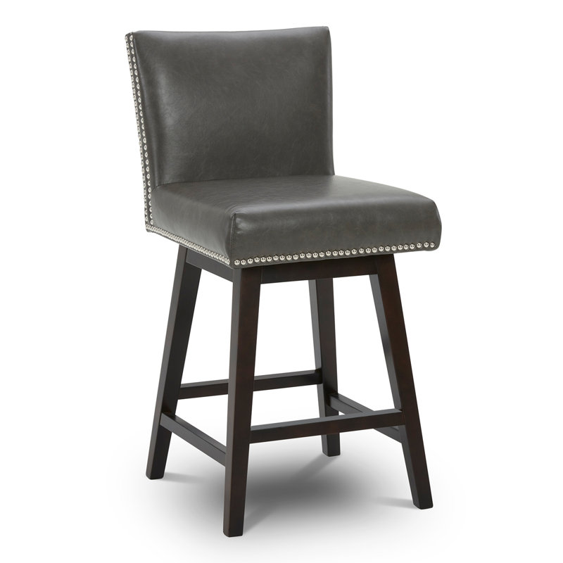 Tabouret de comptoir pivotant 26 po Blake, gris