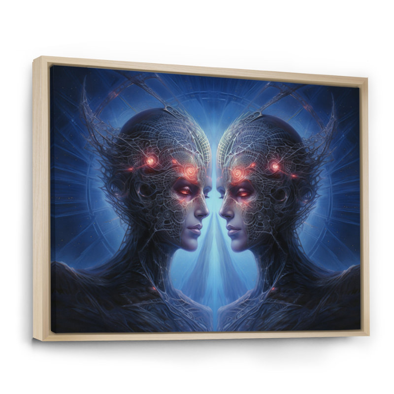«Clairvoyant Connection», impression sur toile, Cadre flottant brun, H 16 po x l 32 po x P 1 po