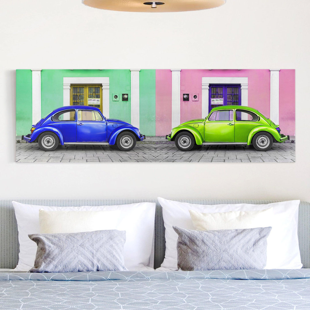 Leinwandbild - Grafikdruck „Colourful Beetle”