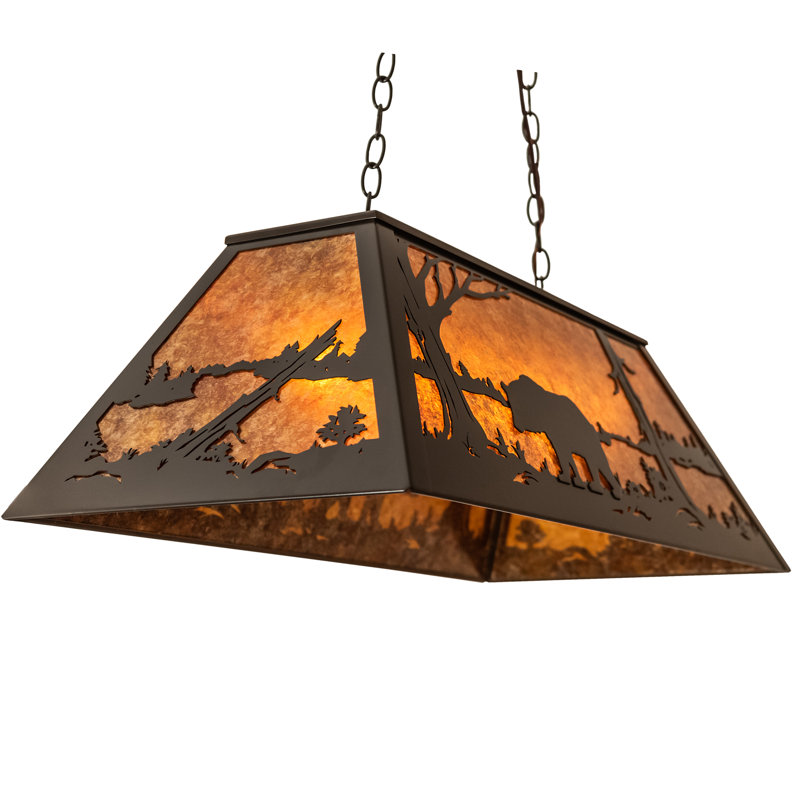 Farrar 6 - Light Pendant, Amber Mica, Timeless Bronze