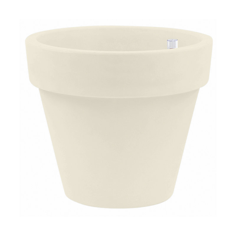 Maceta - Resin Pot Planter - Self Watering, 40.75" H x 47.25" W x 47.25" D, Ecru