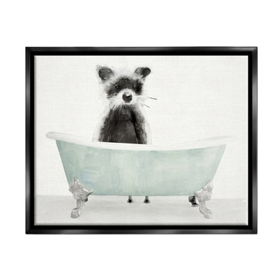 «Raccoon In A Tub», dessin amusant sur toile par Stellar Design Studio
