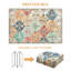 Rectangle Floral Washable Area Rug-1817852604