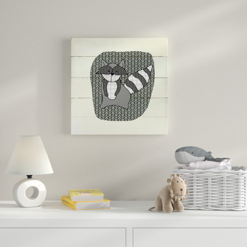 Kopf «Woodland Creatures Raccoon», art, H 16 po x l 16 po x P 1,5 po, Toile tendue