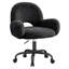 Mignon fauteuil de coiffeuse à dossier rond creux - Fauteuil de maquillage pivotant et réglable pour chambre à coucher, bureau de coiffeuse et bureau à domicile-130088636