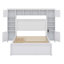 Grand lit en bois avec armoire intégrée, tablette, prises de courant et lit gigogne simple TG-474005630