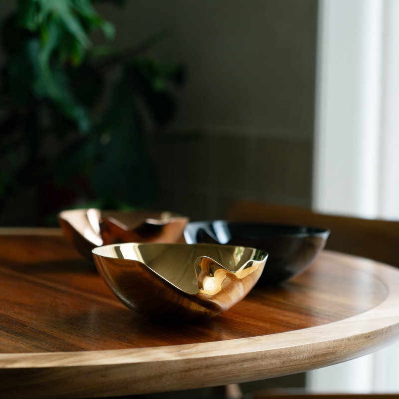 Serenity Bowl, Gold, Gold Polished Stainless Steel