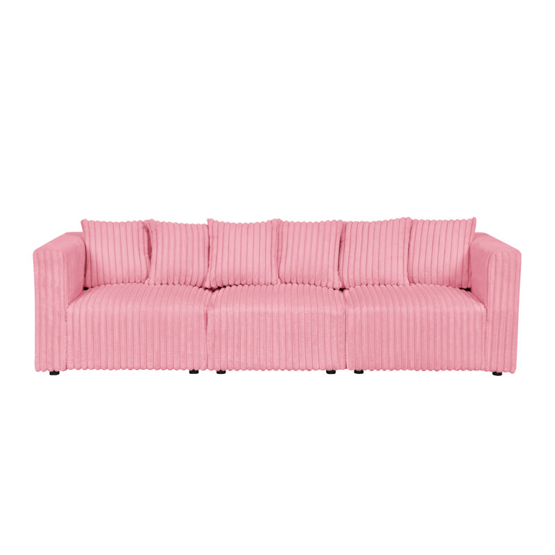 Canapé Cromerth, Fausse fourrure rose
