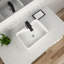 Lavabo de salle de bain rectangulaire en céramique blanche 19 po x 15 po avec comptoir en porcelaine blanche avec trou pour robinet