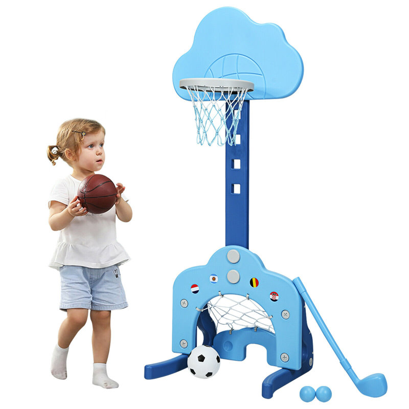 Zoomie Kids Kamala Toddler Basketball Hoop