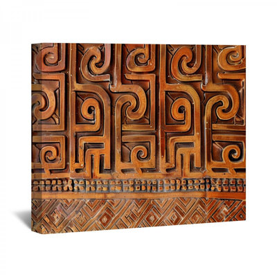 Motif géométrique encadré sur toile
