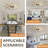 36.2In Modern Ceiling Fans With Lights,Flush Mount Ceiling Fan With Remote App Control,Dimmable 18 Heads Low Profile Ceiling Fan With 6 Speeds For Bedroom,Dining Room,Kitchen-Black