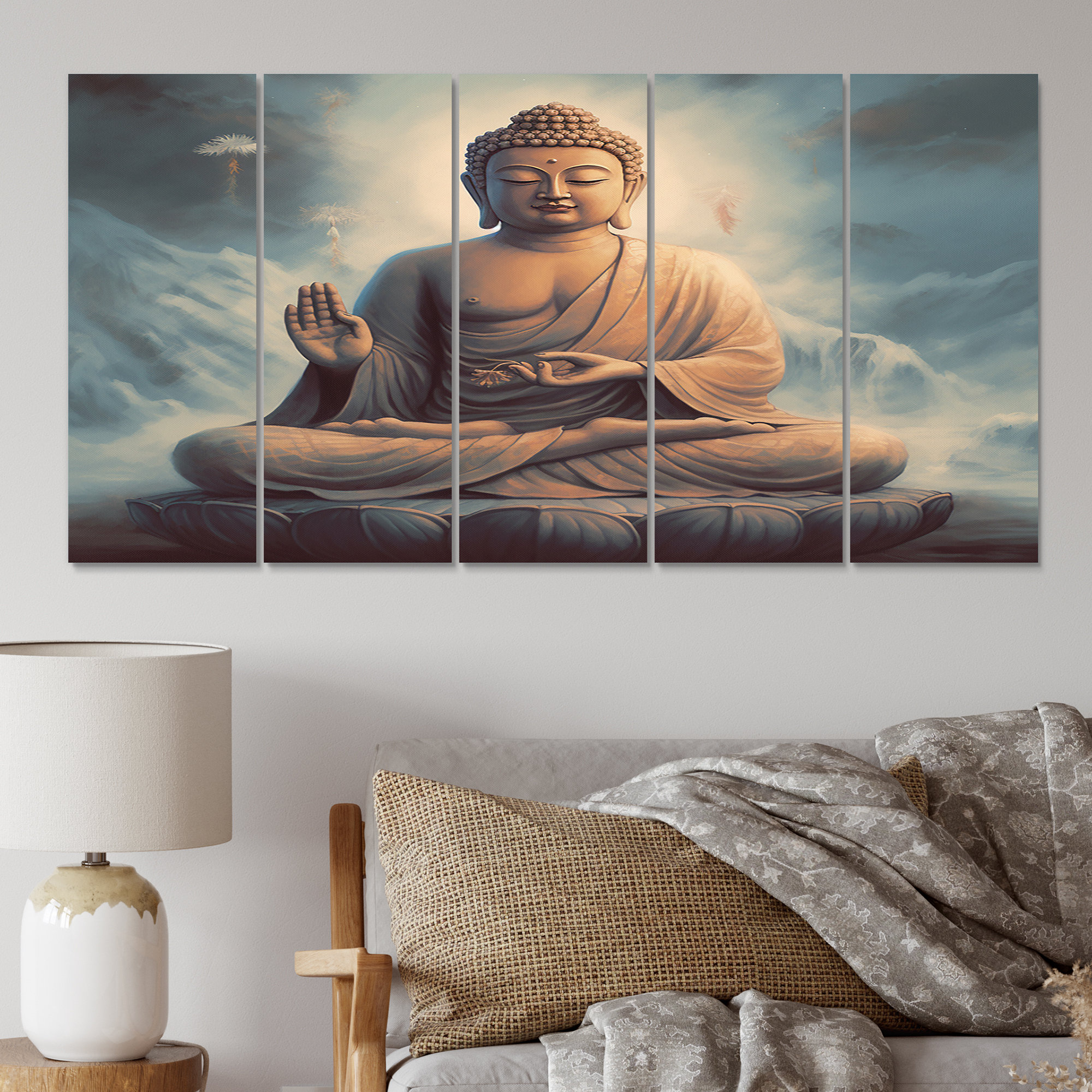 Dakota Fields Statue Of Buddha - Buddhism Wall Art Living Room - 5